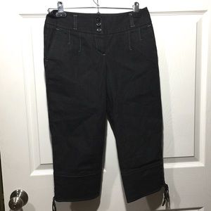 Ann Taylor Loft Cute Dark Herringbone Crop Pants